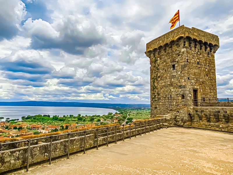 Bolsena una torre della Rocca Monaldeschi della Cervara nel borgo