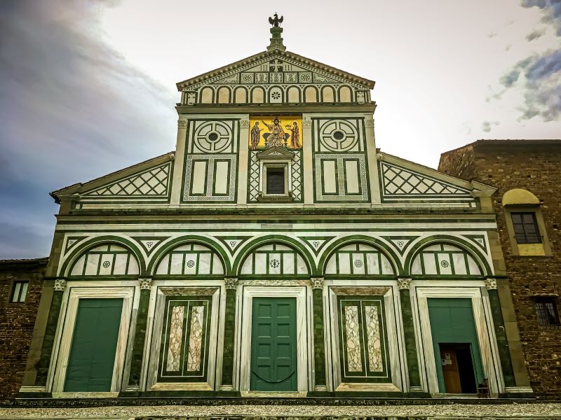 Firenze la facciata della Basilica di San Miniato al Monte