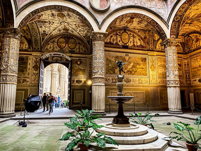Firenze il cortile di Palazzo Vecchio