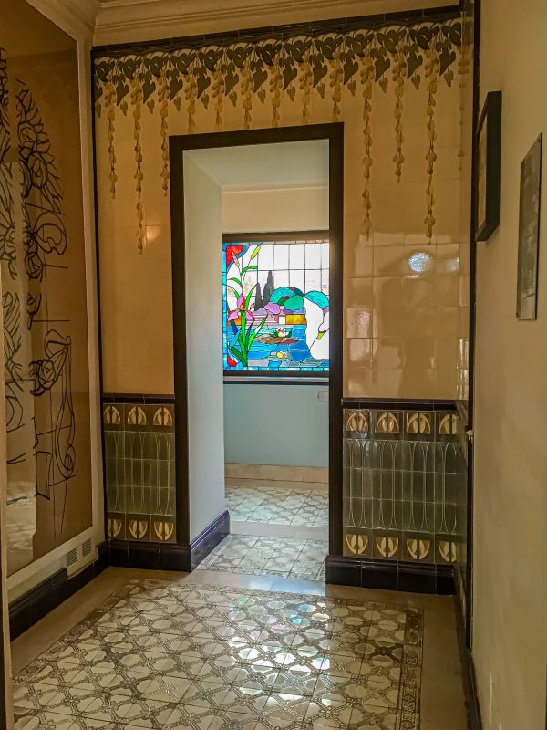 Villa Torlonia il bagno degli ospiti nella Casina delle Civette