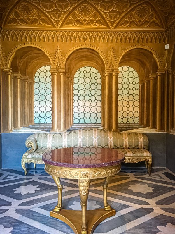 Villa Torlonia la Camera Gotica al piano nobile del Casino Nobile