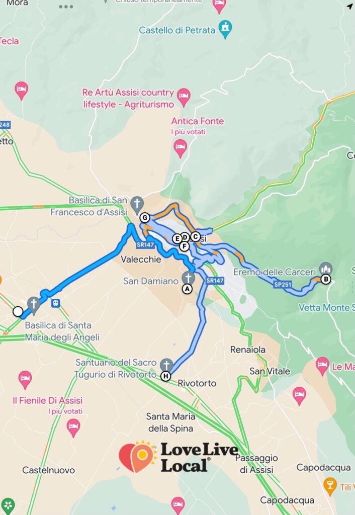 Assisi mappa