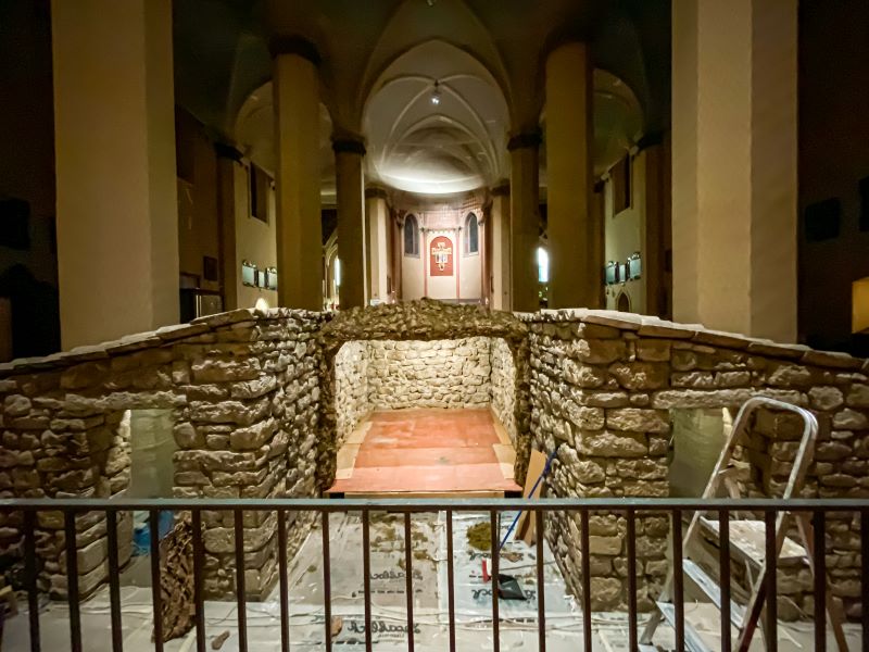 Assisi il sacro tugurio all'interno del Santuario di Rivotorto